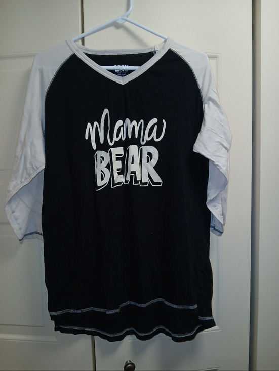 Tops - Mama Bear Shirt - Black & White